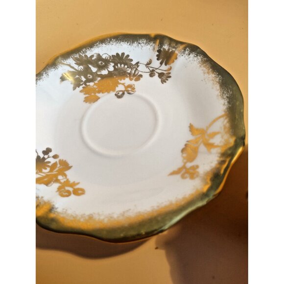 HAMMERSLEY & CO BONE CHINA VINTAGE GOLD PAINTED CUP & SAUCER 1950-1960 - Picture 9 of 14